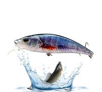 Robotic Swimming Lure 5,1" Fishing Lure 4-Segment Multi Jointed Swimbait Electric Bait LED Light USB Rechargeable pour Bass Trout Pike Fishing Tackle