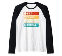 Robotics Engineer Funny Robot, Eat Sleep Robotics Repeat Manche Raglan