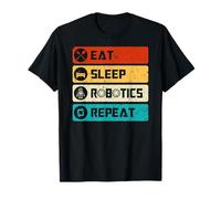 Robotics Engineer Funny Robot, Eat Sleep Robotics Repeat T-Shirt