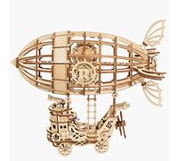 ROBOTIME 3D Jigsaw Puzzle Clockwork Construction Set DIY Mécanique Modèle Construction Kit Laser Cut Woodcraft (dirigeable)