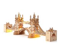 ROBOTIME 3D Kits De Modèle De Pont De Tour De Puzzle De Maquettes En Bois Pour Adultes Kits De Bricolage De Construction De Bâtiments De Puzzle Découpés Au Laser
