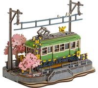 RoboTime 3D puzzle en bois Station avec sakura
