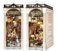 ROBOTIME Book Nook Booknook avec Lampe et Plaque Anti-poussière, Maison de Poupée en Bois, DIY Miniature House Diorama Décoration Cadeau de Vacances (Arcade Dating)