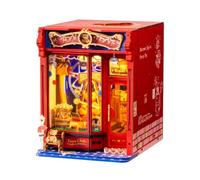 ROBOTIME Book Nook Joy Toys, Diorama Miniature DIY Boutique de Jouets Rétro avec Éclairage LED, Puzzle 3D en Bois Décor d'Insert pour Bibliothèque, Maquette Créative Cadeau pour Adultes