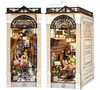 ROBOTIME Book Nook Maison de Poupée en Bois avec Lampe et Plaque Anti-poussière