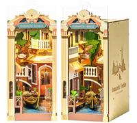 ROBOTIME Book Nook Venise Romantique avec Lumières LED, Booknook Maison Miniature a Construire, Nook Book Kit Bibliothèque, Cadeaux pour Adultes et Enfants