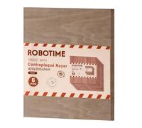 ROBOTIME Contreplaqué, 6 Pièces 420x300x3mm, Planche Bois Brut Placages en Noyer, Panneau Feuille Découpe Laser, Idéal Pour Peinture, Pyrogravure, Bricolage Fabrication De Maquettes