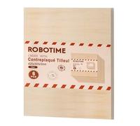 ROBOTIME Contreplaqué, 6 Pièces 420x305x3mm, Planche Bois Brut Placages en Noyer, Panneau Feuille Découpe Laser, Idéal Pour Peinture, Pyrogravure, Bricolage Fabrication De Maquettes