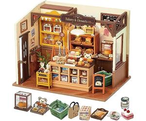 ROBOTIME ensemble maison de poupée boulangerie bricolage Adulte Mini - ensemble meublé mini - Chambre jouet éducatif meilleur cadeau