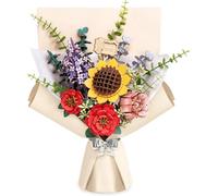 ROBOTIME Fleurs Artificielles Deco, Puzzle 3D Bois, Maquette en Bois a Construire, Construction Adulte, Cadeaux Anniversaire Femmes Saint-Valentin & Décoration d'intérieur, Bouquet de Fleurs TW01H