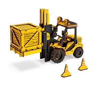Robotime- Forklift Kit de Construction, TG413K, Jaune, 15 x 5 x 8 cm