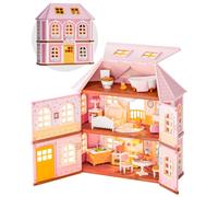 ROBOTIME Haley Island Maison de Poupée Fairy Rose Cottage, Cottage Victorien, 178 Pièces Kit de Construction, Jouet de Jeux de Rôle pour Filles, Enfants et Famille