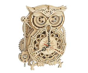 ROBOTIME Horloge Hibou en Bois avec Minuteur & Cloche, LK503