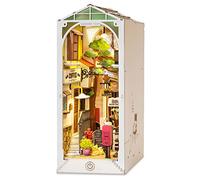 ROBOTIME Kit Book Nook en Bois, Maquette Miniature DIY avec éclairage LED