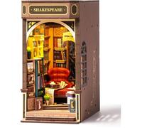 ROBOTIME Kit Book Nook Shakespeare's Bookstore avec Lumières LED - Décoration 3D en Bois