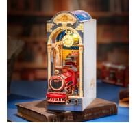 ROBOTIME Kit de coin de livre à faire soi-même, serre-livres décoratif, kit de maison miniature avec LED (voyage dans le temps)