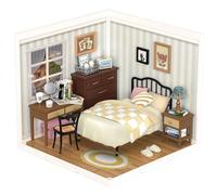 ROBOTIME Kit de construction de maison miniature à faire soi-même - Mini maison de poupée en plastique - Kit de fabrication de petite pièce avec accessoires de modélisme de chambre - Loisirs créatifs