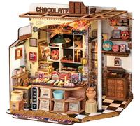 ROBOTIME Maison Miniature à Construire pour Adultes Henry's Chocolate | Niveau intermédiaire, 330 pièces, Sans colle, Maquette maison en bois, Kit créatif relaxant, Déco & cadeau