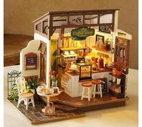ROBOTIME Maison Miniature à Construire pour Adultes Slow Life Café | Niveau intermédiaire, 240 pièces, Sans colle, Maquette maison en bois, Kit créatif relaxant, Déco & cadeau