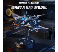 Robotime Manta Ray Kit de Puzzle Mécanique 3D, Modèle de Style Cyberpunk, Projet DIY Stimulant, Décoration de Bureau Unique, Cadeau pour Adultes et Kits Manta Ray