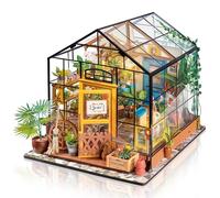 ROBOTIME Maquette Maison Miniature a Construire Cathy's Flower House, DIY Miniature House en Bois avec LED, Diorama Cadeau Créatif pour Les Adultes, Les Femmes, Les Mères