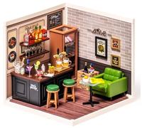 ROBOTIME Maquette Maison Miniature a Construire, Kit de Construction de Maison Miniature avec LED, Cadeau Créatif pour Adultes et Enfants (Bar)