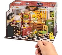 ROBOTIME Maquette Maison Miniature Garage-Atelier, Maison Miniature a Construire, Maison de Poupee Cadeau d'anniversaire pour Adulte Garçon et Fille