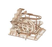 Robotime Marble Roller Coaster Clockwork Mechanical 3D Puzzle Game Woodcraft Construction Kit Adult Craft Set Puzzle Present (Waterwheel Coaster)