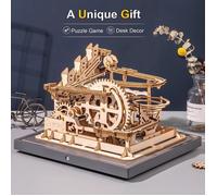ROBOTIME Marble Run Puzzle 3D Kits de modèles en bois pour construction adulte à construire, construction de modèles mécaniques pour