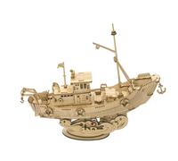 Robotime modèle réduit Fishing Ship 15,8 cm bois 104 pièces