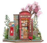 ROBOTIME Puzzle 3D Bois Adulte, Kit de Modèle Sakura Mignon Construction - Puzzle Maquette Bois Adulte, Cadeau de Décoration d'intérieur pour Hommes et Enfants, Blossom Book Booth