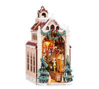 ROBOTIME Puzzle 3D en Bois avec Housse Anti-Poussière | Puzzle 3D en Bois 503 Pièces, Miniature Cathédrale 2-en-1,Cache-Poussière Inclus · Cadeau de Noël Adulte