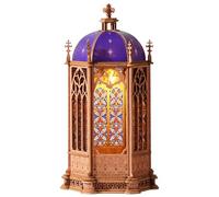ROBOTIME Puzzle 3D en Bois Cathédrale Gothique au dôme étoilé | Sur un bureau, les vitraux s’animent avec la lumière et composent un Cadeau pour adultes, lecteurs et amateurs de miniatures