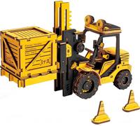 RoboTime Puzzle 3D en bois Chariot élévateur à fourche