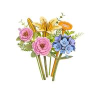 ROBOTIME Puzzle 3D en Bois, Fleurs artificielles à Construire pour Adultes, décoration d'intérieur créative, Accessoires de Salon, Cadeaux pour Femmes pour la Saint-Valentin（TWM52