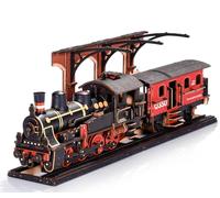 ROBOTIME Puzzle 3D en Bois Locomotive à Vapeur Maquette en Bois a Construire Modelisme Kit Construction Diorama Cadeaux pour Adultes et Enfants