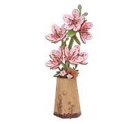 ROBOTIME Puzzle 3D en Bois, Maquette de Fleurs Artificielles, Kit de Décoration d'Intérieur DIY, Idée Cadeau (Sakura)