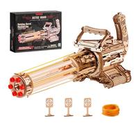 ROBOTIME Puzzle 3D en Bois pour Adultes et Adolescents,Kit de Modèle Mécanique DIY 412 Pièces,Lanceur à Élastiques,Cadeau Créatif pour Fans de Puzzles et Collectionneurs,LQA01
