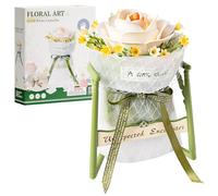 ROBOTIME Puzzle 3D Fleur Adulte Maquette a Construire Modèle Fleur DIY Fleurs Bouquet Artificielle Maquette avec Support pour Les Femmes Cadeaux d'anniversaire pour la Saint-Valentin, AF011