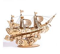 Robotime Puzzle en Bois 3D pour Enfants et Adultes Kits de Construction de Bateaux Artisanat Kits de Bricolage Casse-tête pour Enfants de 14 Ans et Plus (Bateau à Voile)