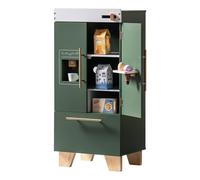 ROBOTIME Réfrigérateur en Bois - Ensemble de Cuisine pour Enfants avec Distributeur de glaçons & Accessoires, réfrigérateur de Jeu pour garçons et Filles de 3 Ans et Plus, Set de Jeu (Vert Vintage)
