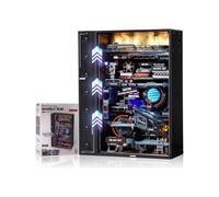 Robotime ROKR Puzzle 3D DIY Dernière ville circuit à billes 14,5 x 7,7 x 23,1 cm 1 pièce, décoration à la maison, décoration d’étagère,Cadeaux artisanaux pour adultes et adolescents,Jouets éducatifs