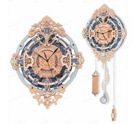 Robotime ROKR puzzle 3D en bois horloge murale notes romantiques - 29,8 x 10,7 x 66,4 cm 1 pièce