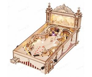 Robotime ROKR Puzzle 3D en bois, Jeu de flipper - 27,5 x 27,5 x 47,5 Cm - 1 Pièce, décoration à la maison, décoration d’étagère,Cadeaux artisanaux pour adultes et adolescents,Jouets éducatifs