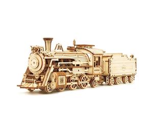 Robotime Rokr - Puzzle 3D en bois, jouets Montessori, Train à vapeur, Jeep de l'armée, Kits de construction de maquettes de camion lourd pour enfants MC701 Army Jeep