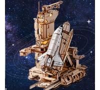 Robotime Rokr - Puzzle 3D en bois, kits de modèles de navette spatiale pour adultes, jouet STEM à construire, cadeau LKA02 Space Shuttle