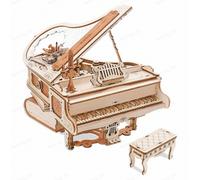 Robotime ROKR Puzzle 3D en bois Piano magique - 14 x 17 x 16,7 cm, 1 pièce, décoration à la maison, décoration d’étagère,Cadeaux artisanaux pour adultes et adolescents,Jouets éducatifs