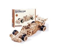 Robotime ROKR Puzzle 3D en bois Voiture de course - 29 x 7,6 x 10,5 cm - 1 Pièce, décoration à la maison, décoration d’étagère,Cadeaux artisanaux pour adultes et adolescents,Jouets éducatifs