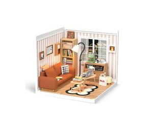 Robotime Rolife Jouets en plastique, Puzzle 3D, Super Store Cozy Living Lounge, Kit de maison miniature en plastique DIY, Blocs de construction DW007