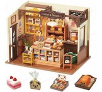Robotime Rolife maison de poupée DIY Becka’s Baking House 25x15x19,5 cm 1 pièce, décoration à la maison, décoration d’étagère,Cadeaux artisanaux pour adultes et adolescents,Jouets éducatifs